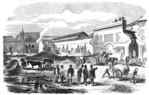 Demolition of the Paris Exhibition Building: the Central Garden, 1868. Creator: Unknown.
