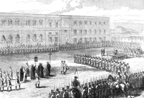 Execution of political prisoners in Cuba, 1869. Creator: Unknown.