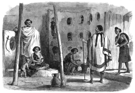 Interior of an Abyssinian house, 1868. Creator: Unknown.