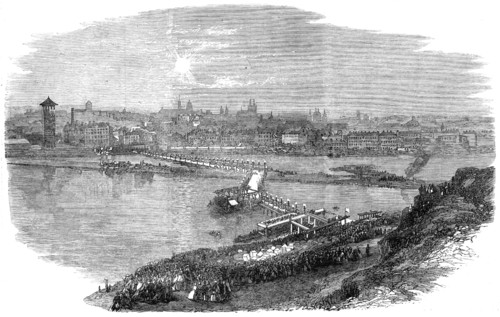 Laying the Foundation-Stone of the new bridge at Prague, 1865. Creator: Unknown.