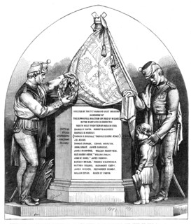 Monument in Glasgow Cathedral to the memory of...the 71st Regiment, by W. Brodie, R.S.A., 1868. Creator: Unknown.