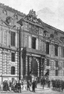 New buildings of the Tuileries: the Emperor’s Gateway, 1869. Creator: Unknown.
