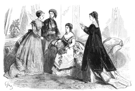 Paris fashions for March, 1868. Creator: Unknown.