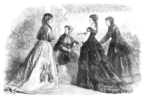 Paris fashions for May, 1868. Creator: Unknown.
