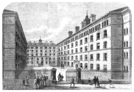 Peabody-Square, Westminster, for the dwellings of the poor, 1869. Creator: Unknown.