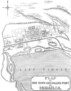 Plan of the town and inland port of Ismaïlia, 1869. Creator: Unknown.