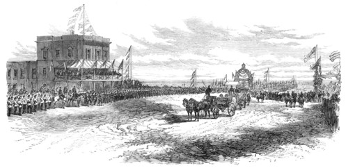 Prince Alfred in Australia: Glenelg, South Australia, landing-place of the Duke of Edinburgh, 1868. Creator: Unknown.
