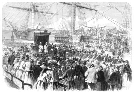 Reception of the Duke of Edinburgh at Geelong, Australia, 1868. Creator: Unknown.