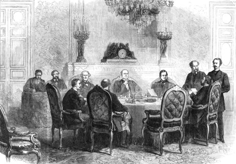 Sitting of the Conference at Paris on the Turkish and Greek Question, 1869. Creator: Unknown.