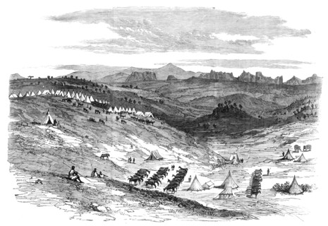 The Abyssinian Expedition: camp of General Sir R. Napier at Ad-Abaga, 1868. Creator: Unknown.