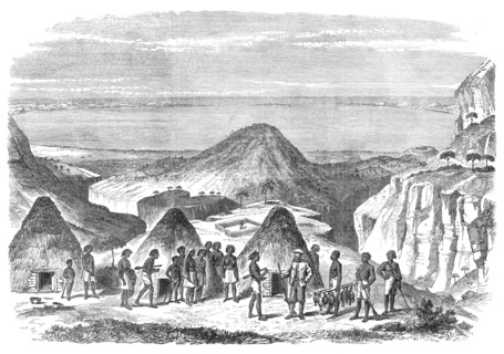 The Abyssinian Expedition: the Shoho Village of Akoo and the Head of Annesley Bay, 1868. Creator: Unknown.