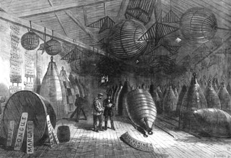The Buoy Store, Trinity Wharf, Blackwall, 1868. Creator: Mason Jackson.