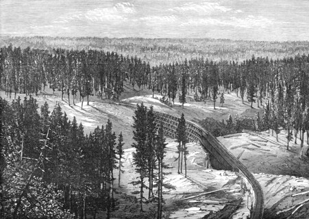The Central Pacific Railway, North America: Long Ravine Bridge, 1868. Creator: Unknown.