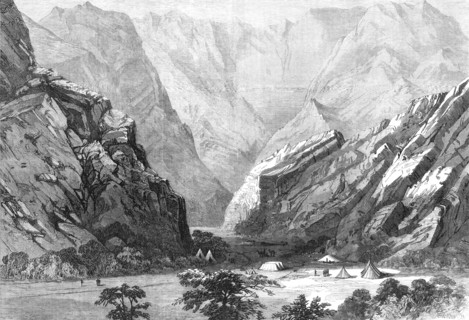 The Expedition to Abyssinia: the Mayen Wells, half way to Senafe, 1868. Creator: Mason Jackson.