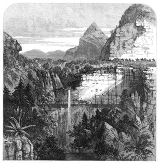 The Expedition to Abyssinia: waterfall on the Mai Muna, near Senafe, 1868. Creator: Unknown.