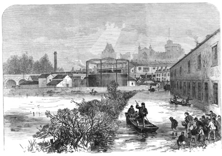 The Floods at Windsor, 1869. Creator: Unknown.