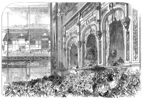 The Handel Festival at the Crystal Palace: the Royal Box, 1868. Creator: C. R..