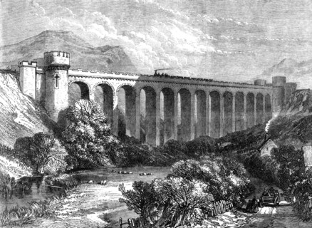 The Knucklass Viaduct, Central Wales Railway, 1865. Creator: Unknown.
