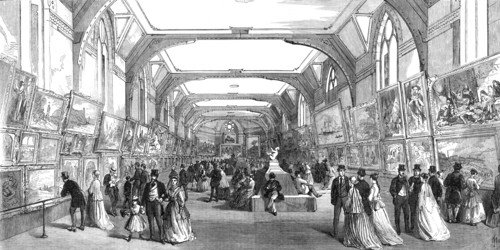 The Leeds Exhibition: the Gallery of British Living Painters in Oil, 1868. Creator: Mason Jackson.