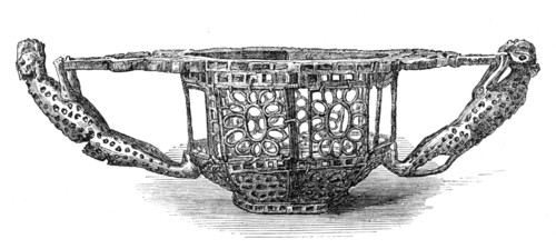 The Loan Collection, South Kensington Museum: bowl...with tiger handles, (Dacian, 5th century), 1868 Creator: Unknown.