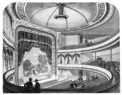 The new Globe Theatre, Strand, 1869. Creator: Unknown.
