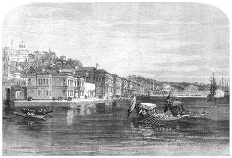 The Salih Bazaar Palace, Constantinople, lately occupied by the Prince and Princess of Wales, 1869. Creator: Unknown.