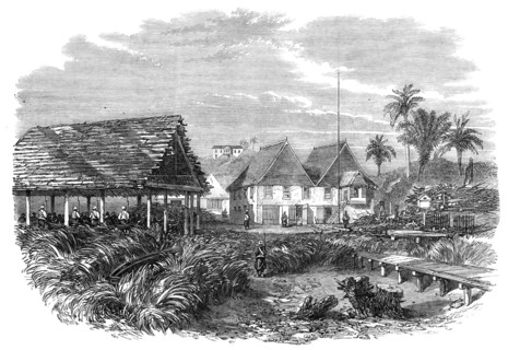 The temporary courthouse at Morant Bay, Jamaica, 1865. Creator: Unknown.