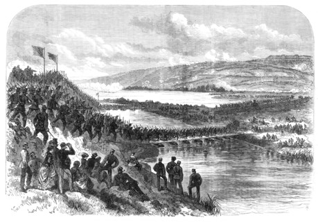 The Volunteer Review at Portsmouth: the sortie from Hilsea Lines, 1868. Creator: Unknown.