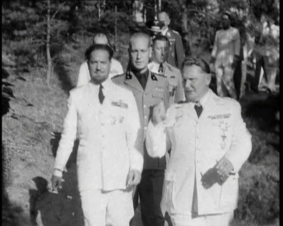 Italo Balbo, Hermann Goering and Others Walking Towards the Camera, 1930s. Creator: British Pathe Ltd.