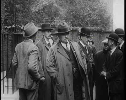 General Secretary of the Transport and General Workers Union Ernest Bevin Standing With..., 1922. Creator: British Pathe Ltd.