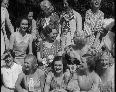 A Large Group of Female Civilians Posing for Photos, 1931. Creator: British Pathe Ltd.