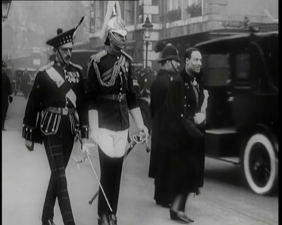 Various Soldiers Walking Down the Street, 1926. Creator: British Pathe Ltd.