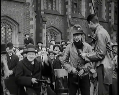 Winston Churchill, Chancellor of the Exchequer, Being Presented With an Irish Cap in Front..., 1926. Creator: British Pathe Ltd.