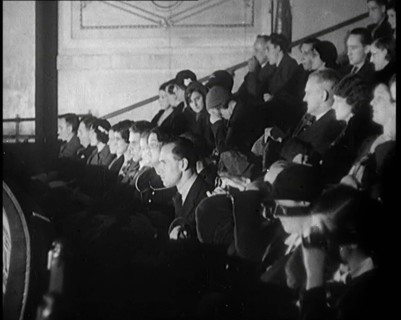 A Crowd of People Watching Actors Performing on Stage in a Theatre, 1931. Creator: British Pathe Ltd.