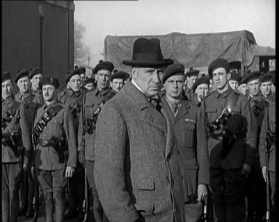 A British Man Inspecting and Speaking to Lines of Irish Auxiliary Soldiers, 1921. Creator: British Pathe Ltd.