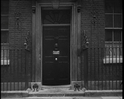 The Closed Door of 10 Downing Street, London, 1931. Creator: British Pathe Ltd.