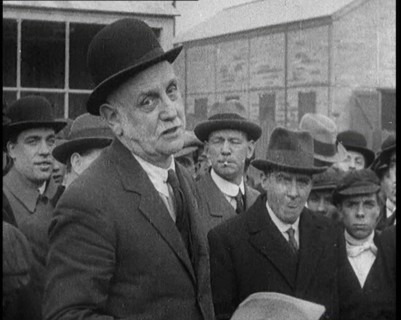 Labour Mayor of Poplar George Lansbury Talking to Local People, 1921. Creator: British Pathe Ltd.