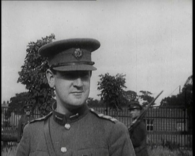 Irish Chair of the Provisional Government Michael Collins in Uniform, 1922. Creator: British Pathe Ltd.