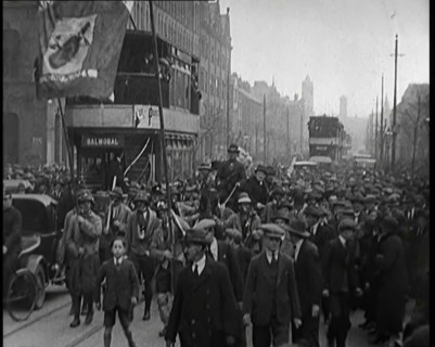 Winston Churchill, Chancellor of the Exchequer, Being Taken Through Crowd Filled Streets on..., 1926 Creator: British Pathe Ltd.