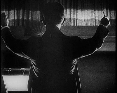 Conductor Starting a Show in London, 1922. Creator: British Pathe Ltd.