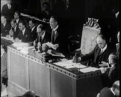 Members of the League of Nations Meeting in Geneva, 1926. Creator: British Pathe Ltd.