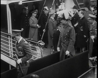 Leopold, His Royal Highness the Duke of Brabant, Prince of Belgium with Albert I, King of..., 1930s. Creator: British Pathe Ltd.