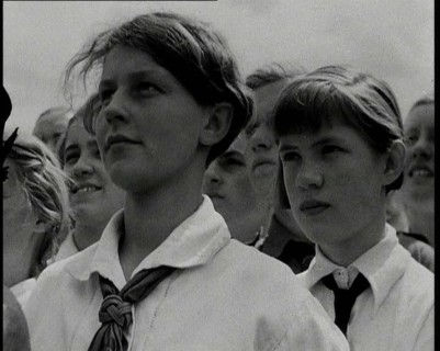 Hitler Youth Listening to a Speech, 1930s. Creator: British Pathe Ltd.