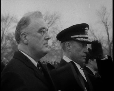 Franklin D Roosevelt, the President of the United States Standing Next to a Senior...,1933. Creator: British Pathe Ltd.