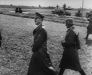 Adolf Hitler Walking Towards German Troops, 1941. Creator: British Pathe Ltd.