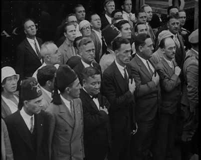 Mourners at the funeral of Anton Cermak, the Mayor of Chicago, 1933.  Creator: British Pathe Ltd.