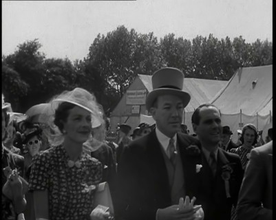 Noel Coward, Actor and Playwright, With Edwina, Lady Louis Mountbatten at  a Theatrical..., 1939. Creator: British Pathe Ltd.