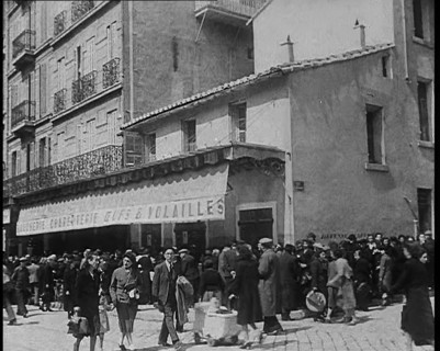 French Civilians Queueing for Food, 1940. Creator: British Pathe Ltd.