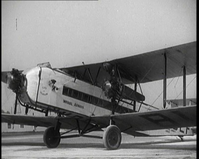 An Imperial Airways Aircraft Taxiing Along the Ground, 1920s. Creator: British Pathe Ltd.