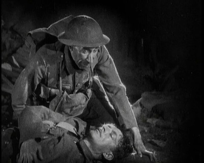 Scene from the Short Silent Feature Film 'Poppies of Flanders'. Two Male Actors..., 1920s. Creator: British Pathe Ltd.
